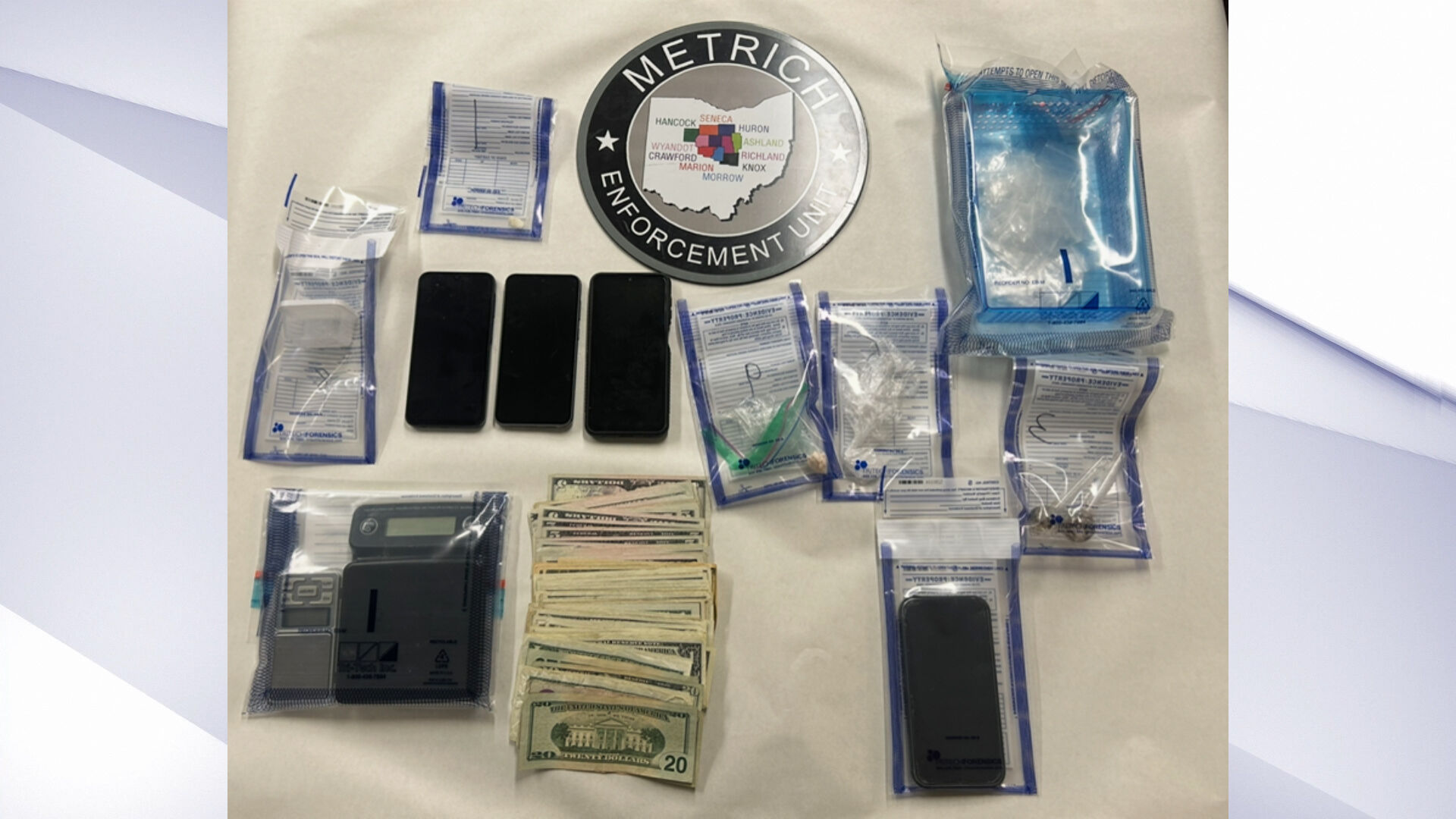 Hancock County authorities seize drugs, cash in Findlay raid